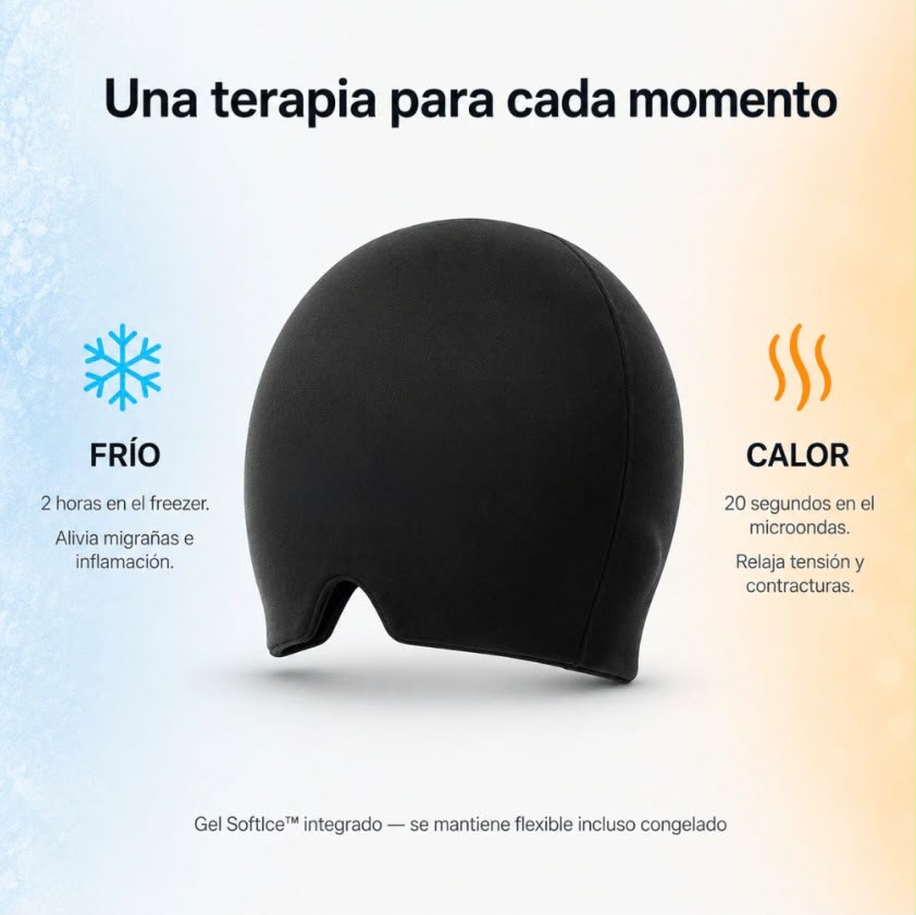 Gorro 360 PRO | Alivio Instantáneo para migrañas, fiebre y sinusitis sin medicación