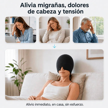 Gorro 360 PRO | Alivio Instantáneo para migrañas, fiebre y sinusitis sin medicación