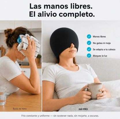 Gorro 360 PRO | Alivio Instantáneo para migrañas, fiebre y sinusitis sin medicación